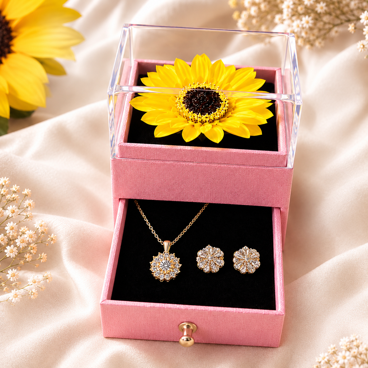 Set completo: cofre, collar y aretes